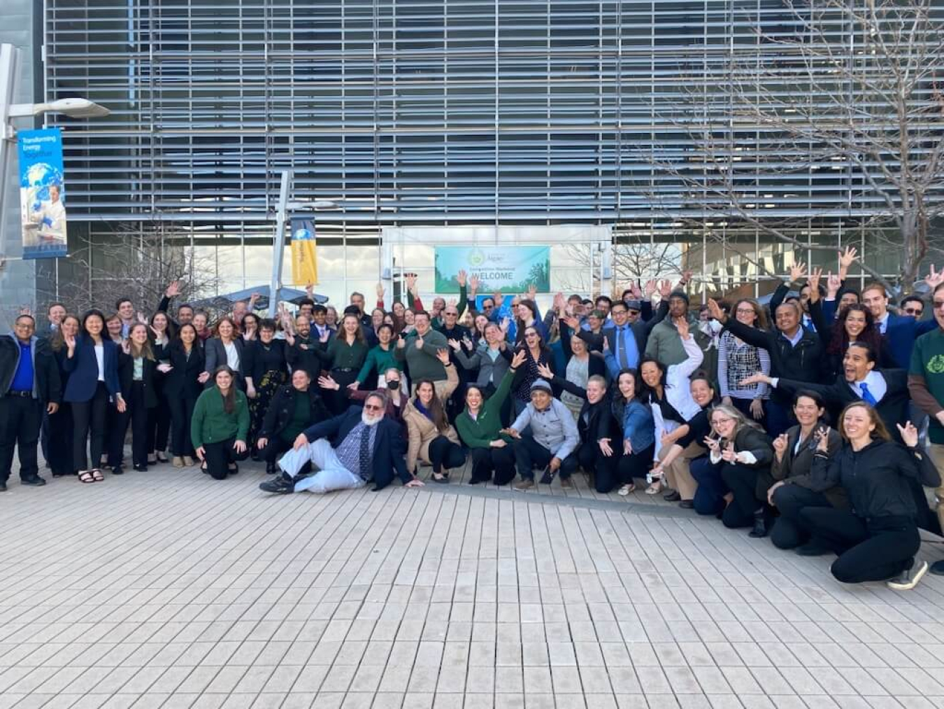 AlgaePrize competitors pose in a group at the National Renewable Energy Laboratory