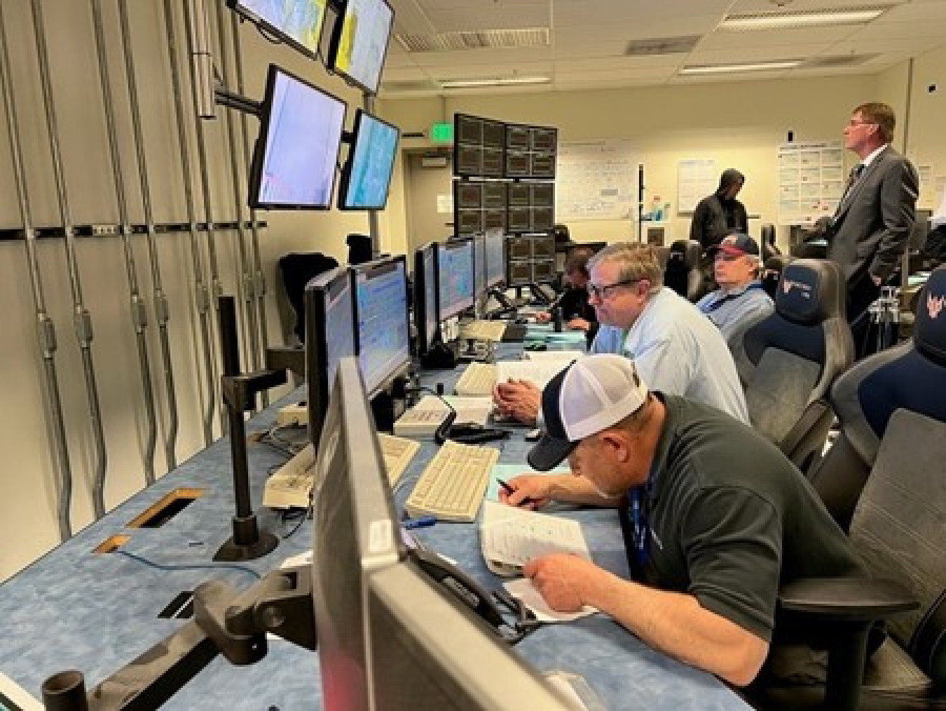 Inside the Integrated Waste Treatment Unit control room