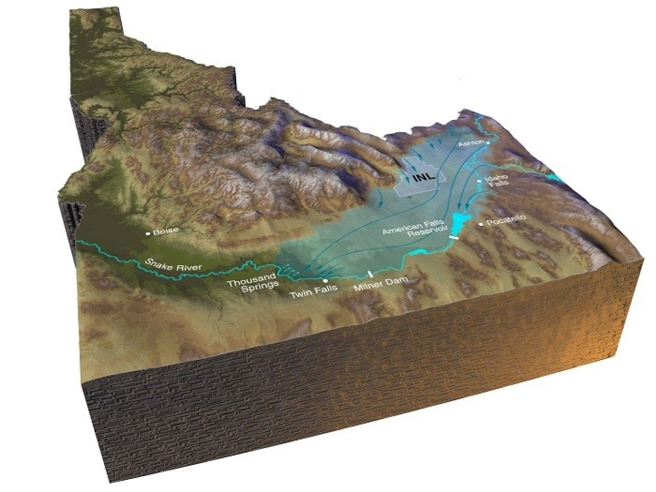 Map of the Snake River Plain Aquifer