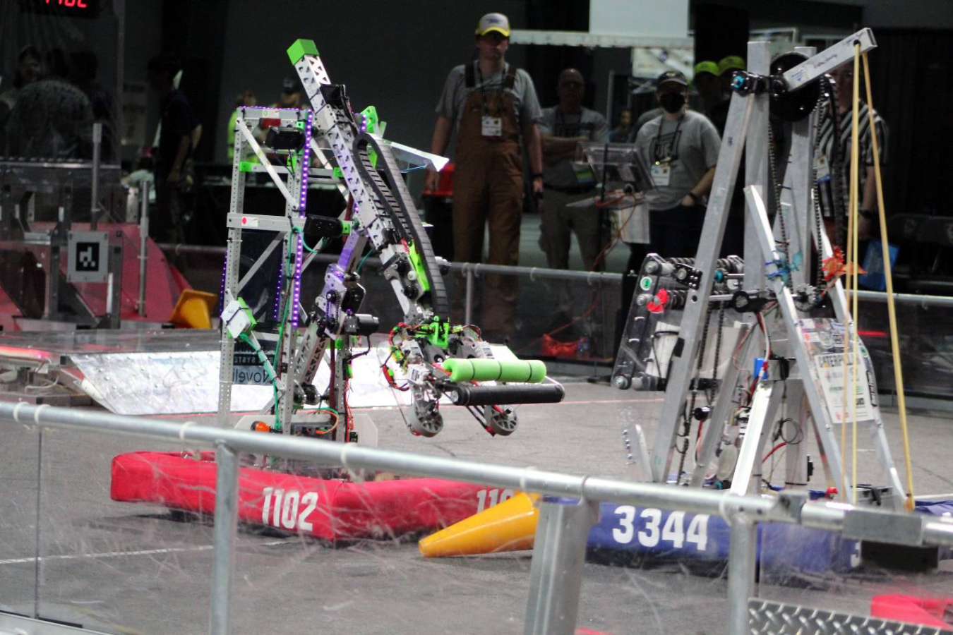 Aiken High School’s M’Aiken Magic team, sponsored by EM contractor Savannah River Nuclear Solutions, competed in a robotics world-championship competition in Houston, Texas. The M’Aiken Magic robot is pictured at left.