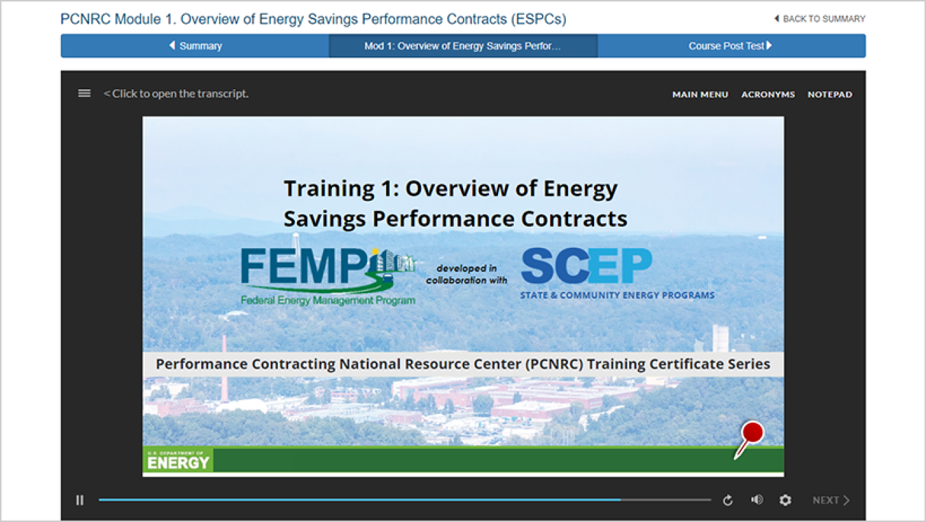 Training module video