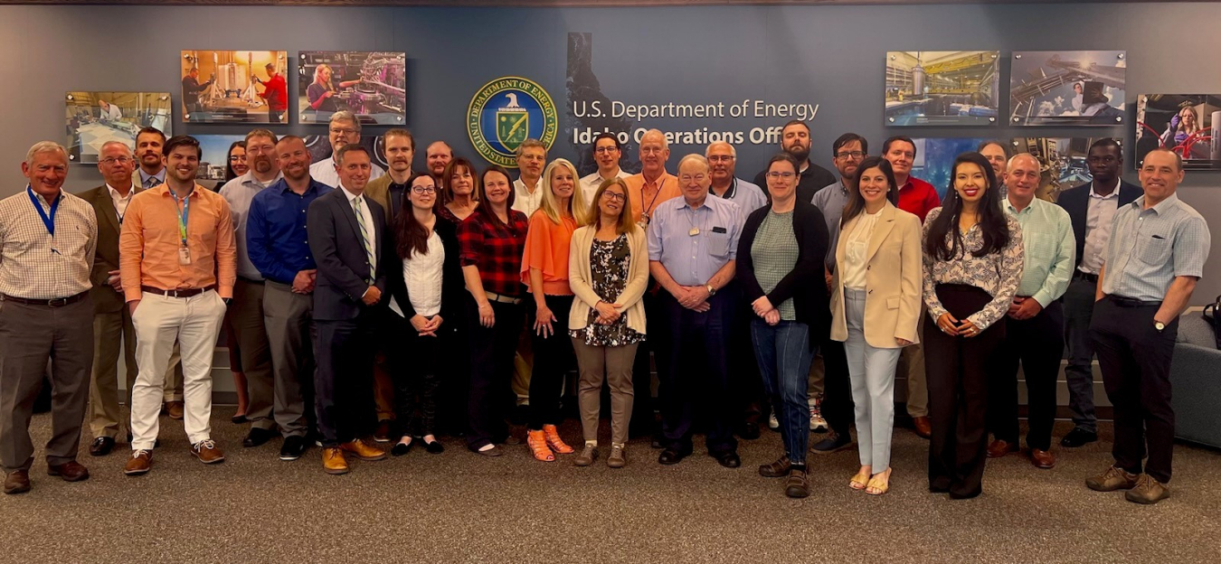 Participants in DOE’s Spent Nuclear Fuel Working Group recent meeting are pictured at the Idaho Operations Office.