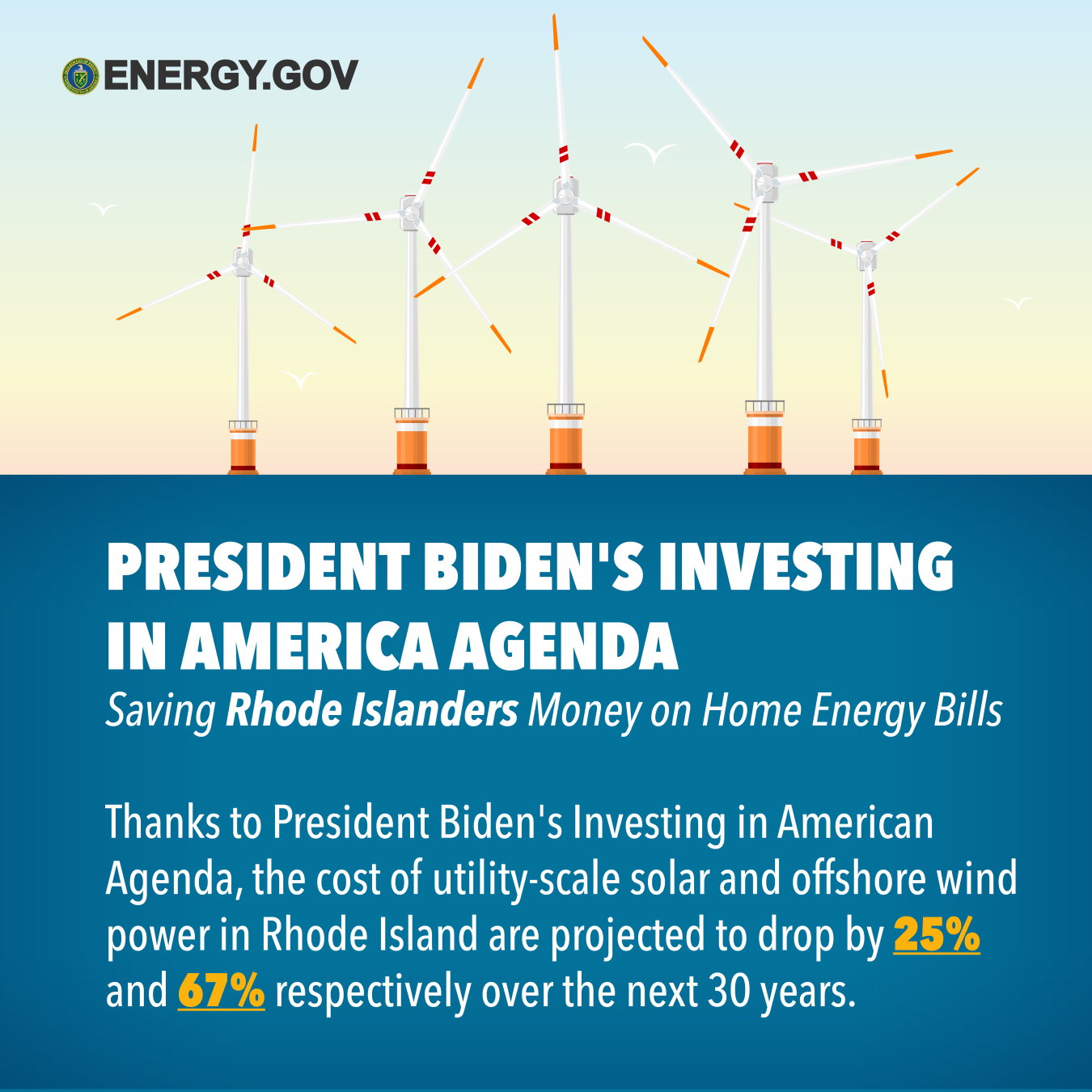 President Biden's Investing in American Agenda is saving Rhode Islander's money and saving the planet