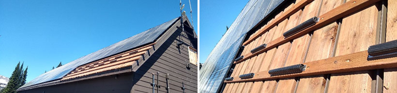 Two photos of the roof.