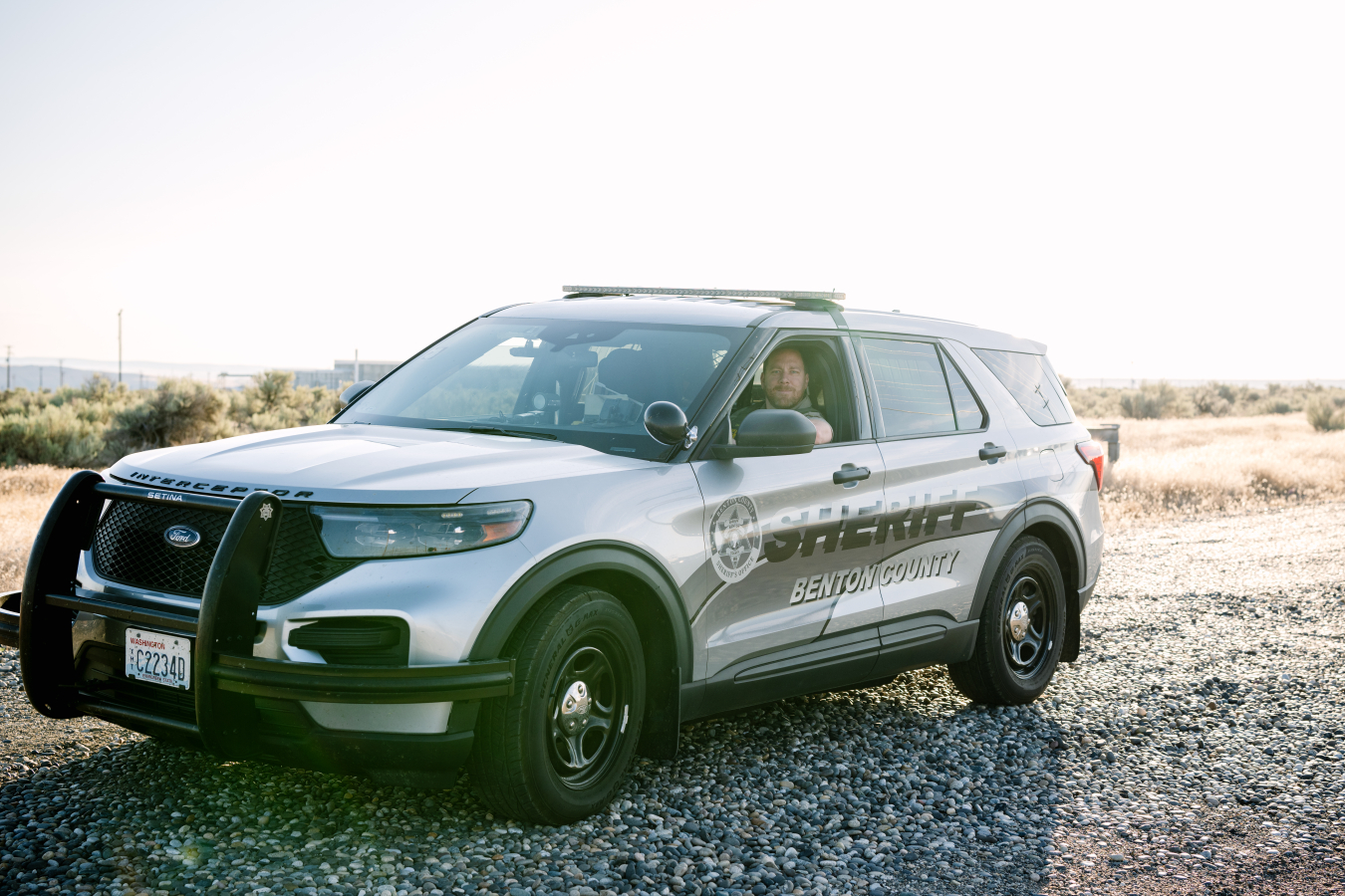 Benton County Sheriff’s Deputy Grant Larson has been with the Benton County Sheriff’s Office since 2004 and patrols the Hanford Site as part of his duties.