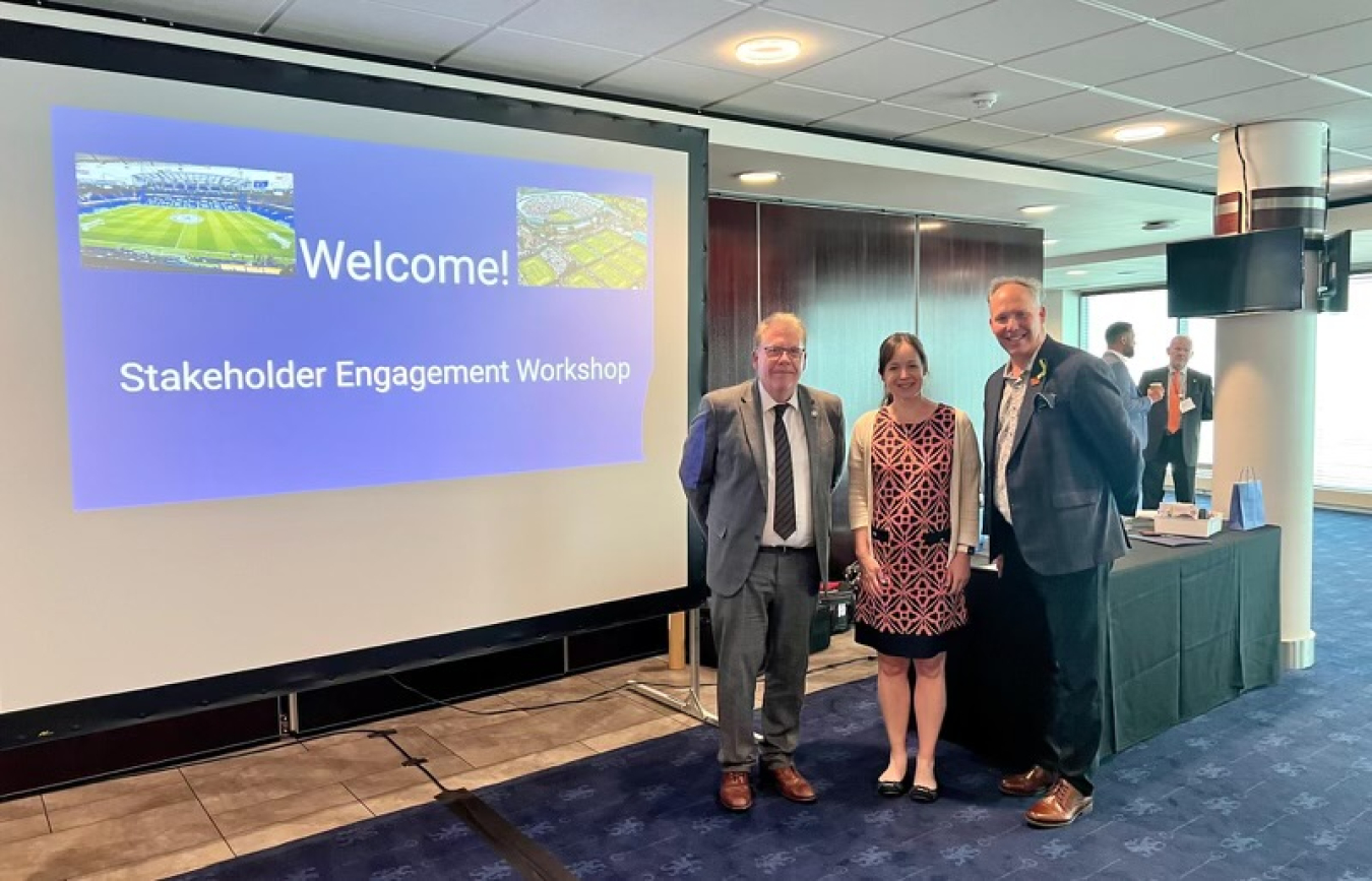 Pictured from left are John McNamara, head of stakeholder relations for the United Kingdom’s Nuclear Decommissioning Authority; Kristen Ellis, EM director of regulatory, intergovernmental and stakeholder engagement; and Jason Cameron, vice-president, communications and public affairs for Canada’s Atomic Energy of Canada Limited.