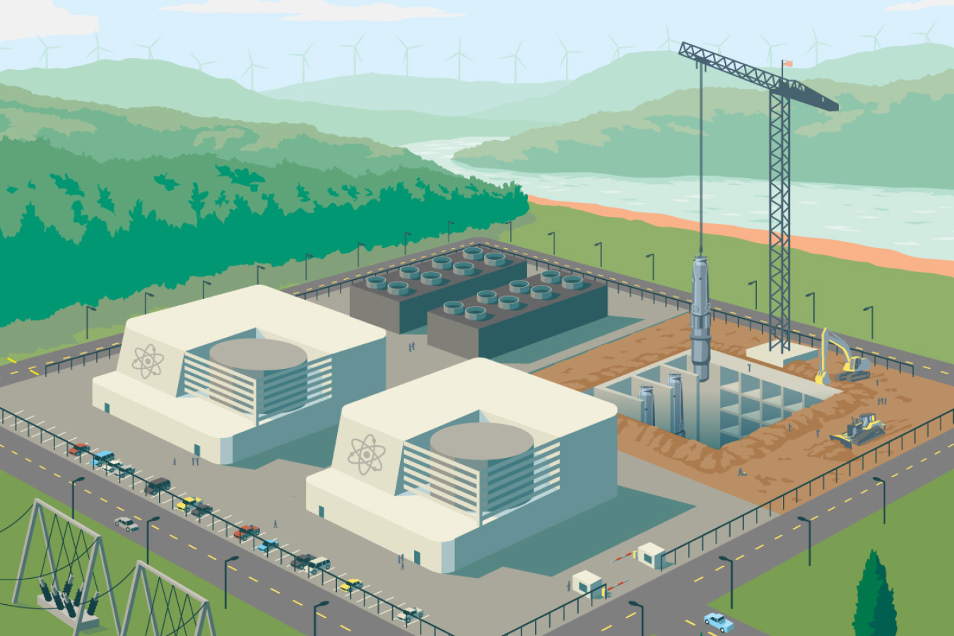 Illustration of advanced nuclear project