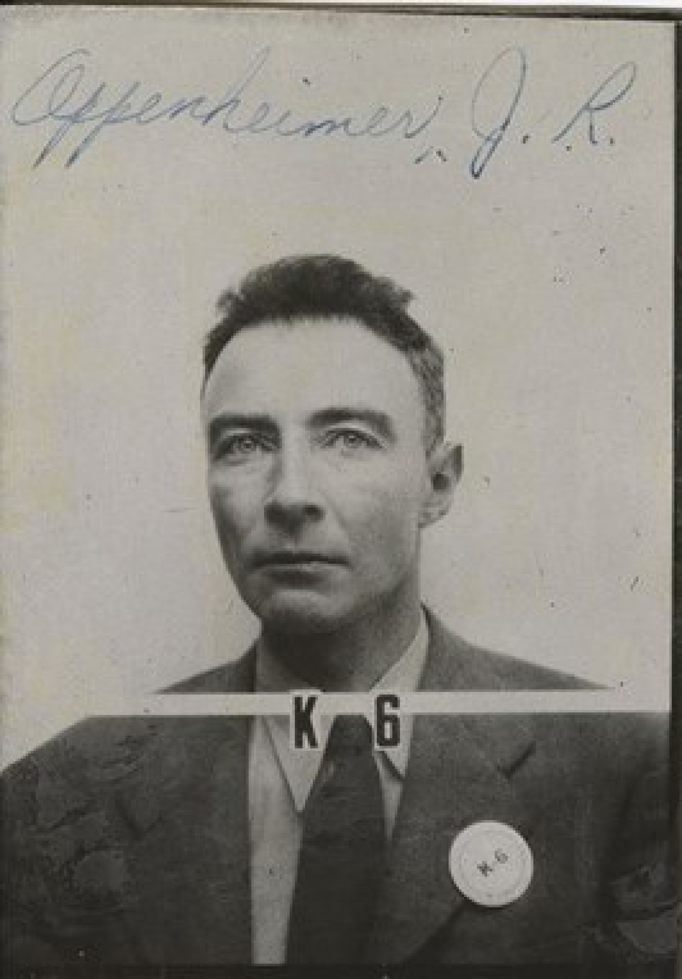 J. Robert Oppenheimer's badge picture