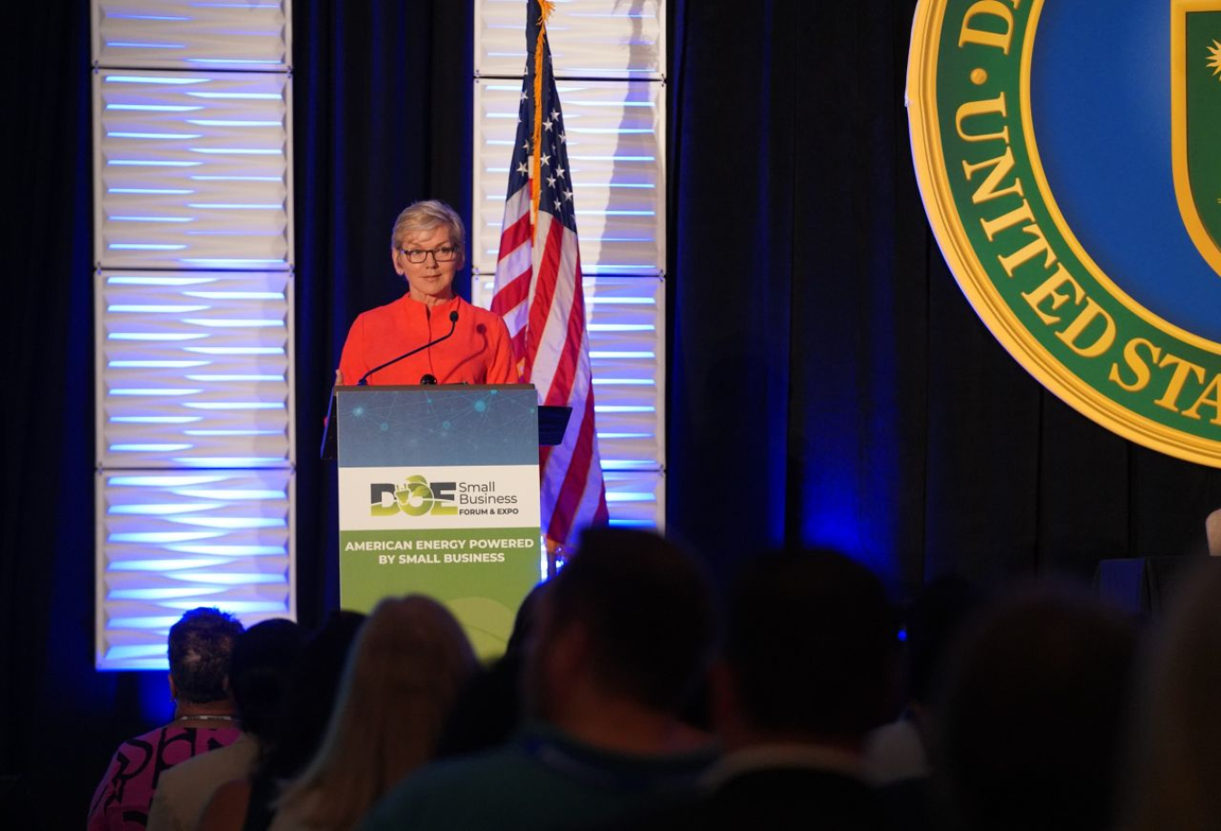 Photo of Secretary Granholm at 2023 DOE Small Business Forum & Expo