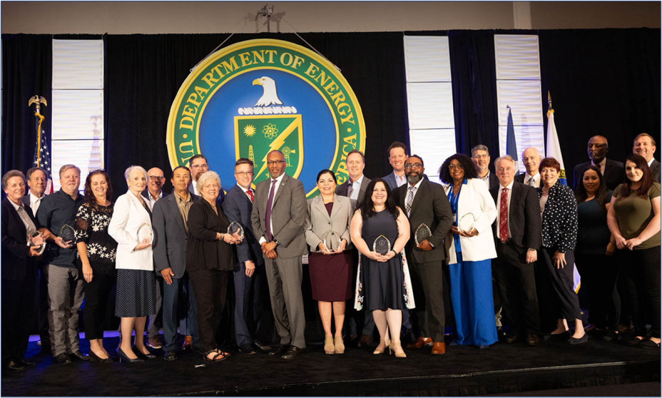 Photo of small business awards ceremony at 2023 DOE Small Business Forum & Expo