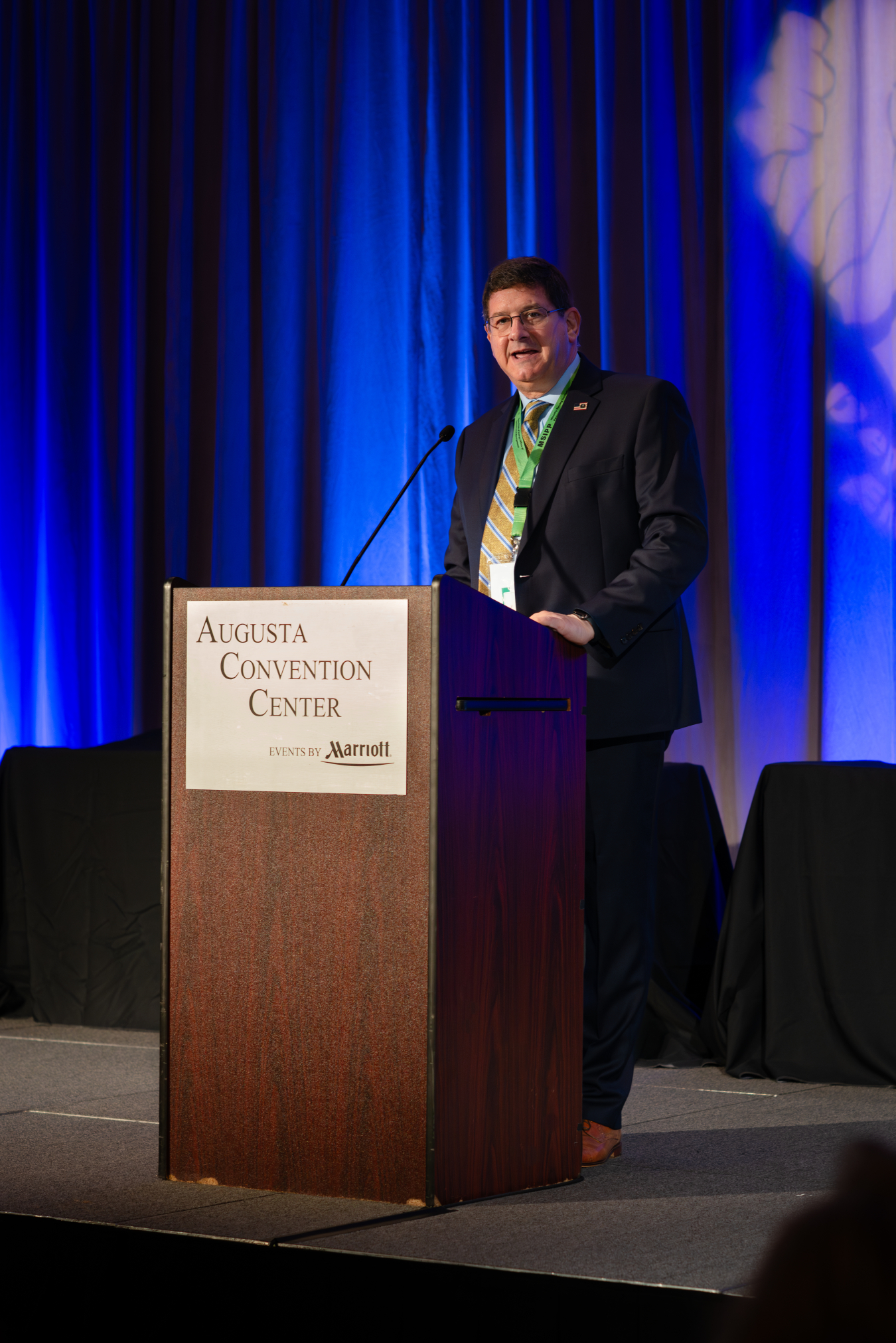 Greg Sosson, acting EM associate principal deputy assistant secretary for field operations, gives the keynote address at the 2023 EM Minority Serving Institutions Partnership Program Achievement Workshop.