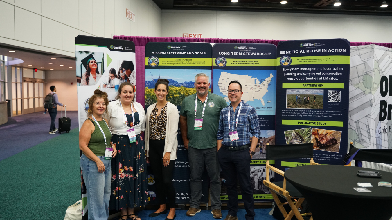 From left: LM Beneficial Reuse Asset Manager Diana Kamenel Trettin; LMS Writer and Editor Kristina Snyder; LMS Beneficial Reuse Lead Vail Nazzaro; STEM With LM Coordinator Shawn Montgomery; and LM Asset Management Supervisor Bud Sokolovich.