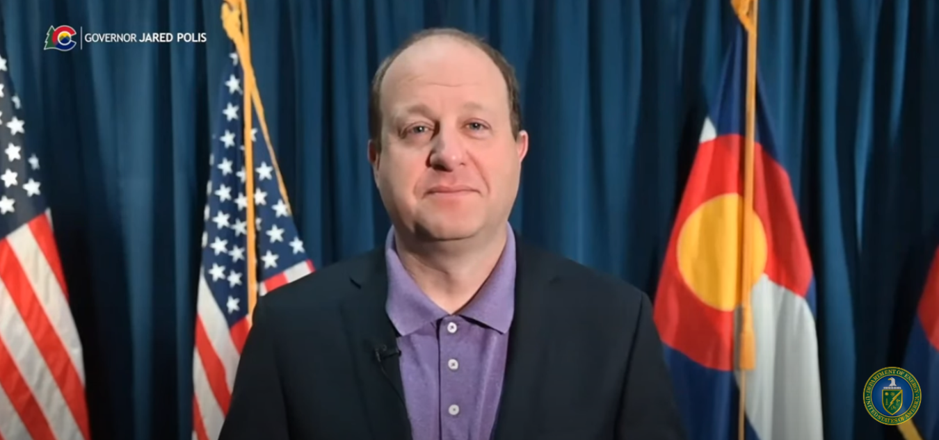 Governor Jared Polis speaks at the Enhanced Geothermal Shot Summit