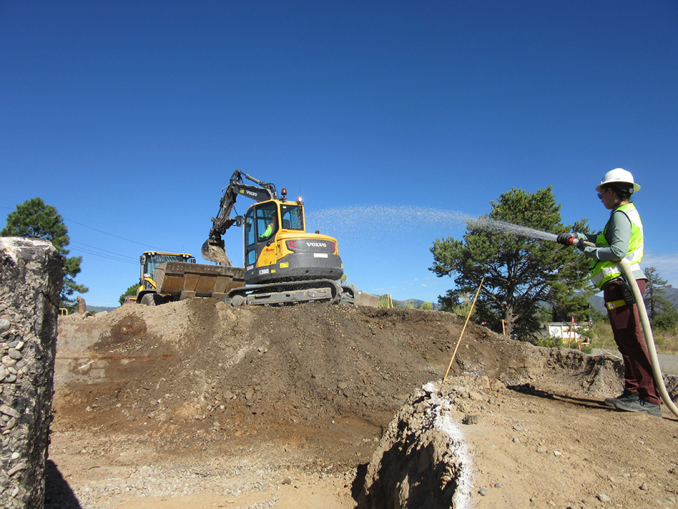 Soil investigation and remediation are underway at the Lower Water/Indio Canyon Aggregate Area, which is part of the Southern External Boundary Campaign.