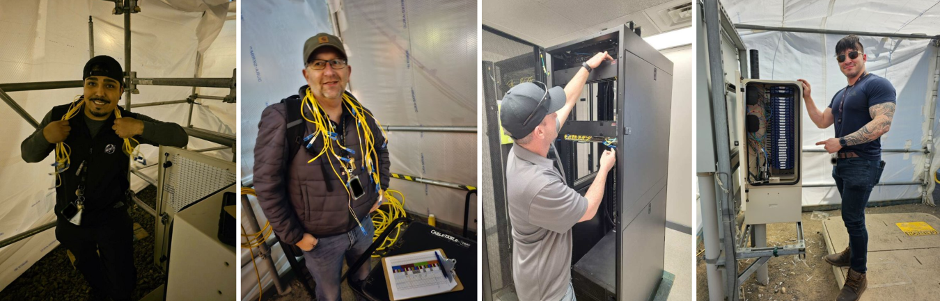 From left: Chip Chipres, Brian Abbot, Chris Hall and Albert Rodriguez with Hanford Site contractor Bechtel National Inc. are four of the more than 100 employees who helped implement recent cybersecurity controls at the Waste Treatment and Immobilization Plant.