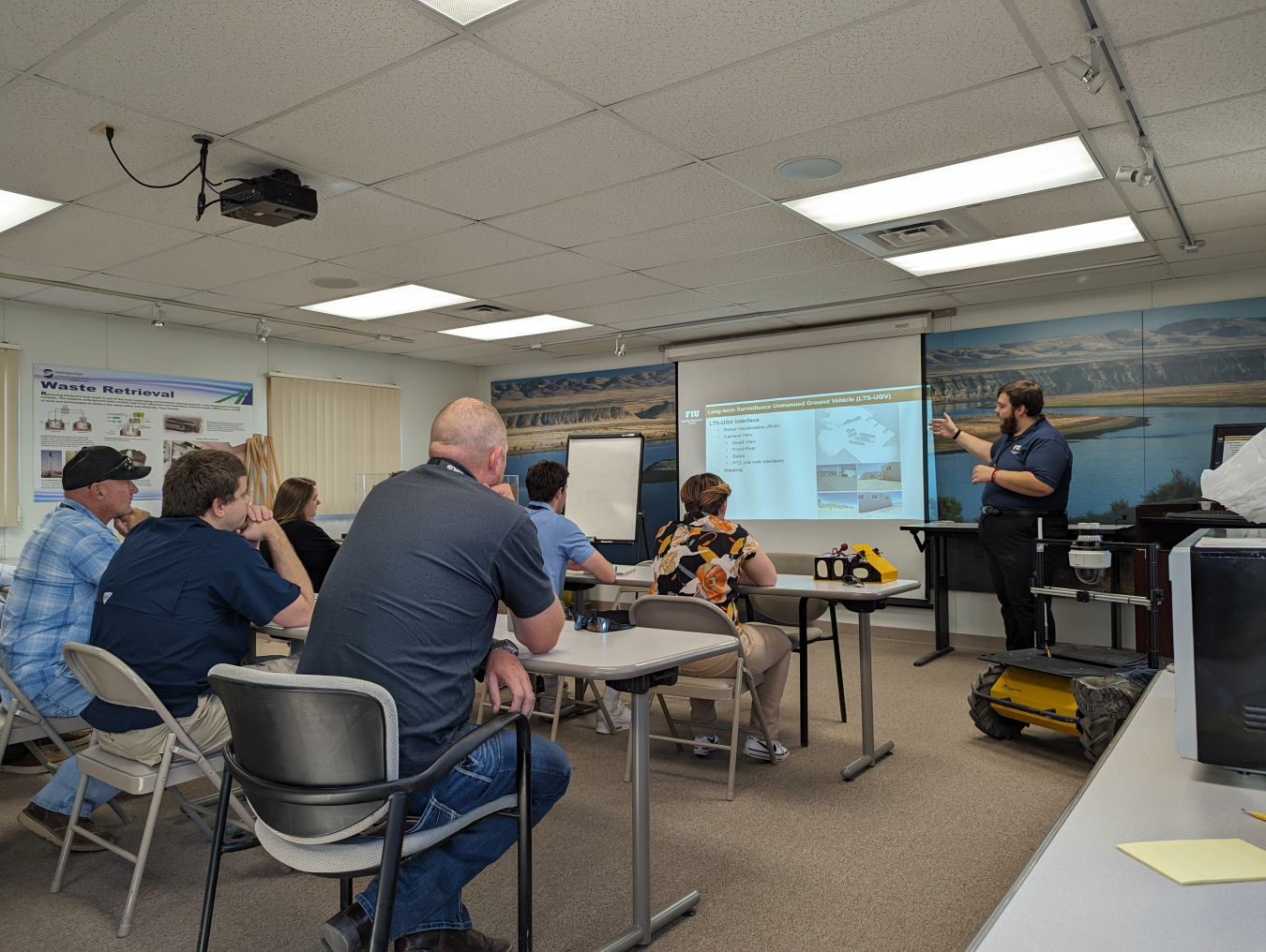 EM partners with Florida International University to offer paid research opportunities and summer internships for minority-student scientists and engineers across EM facilities, like this robot Brendon Cintas is developing to help monitor large underground waste tanks at the Hanford Site.