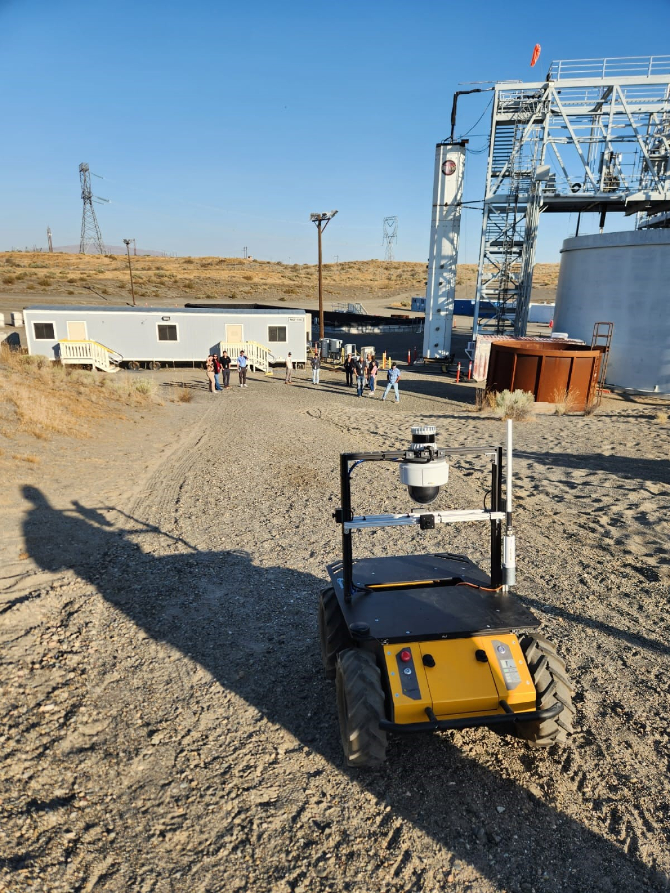 A robot used on the Hanford Site is remotely controlled and can be equipped to complete various tasks in conditions that might be hazardous for humans.