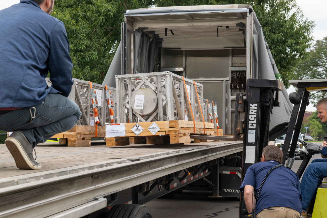 TRIGA fuel being unloaded at Penn State University