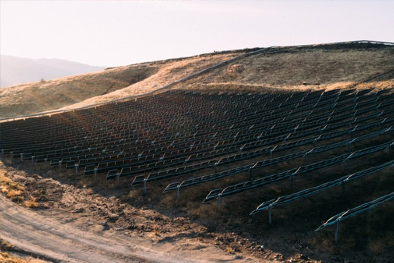 solar panels on a hillside