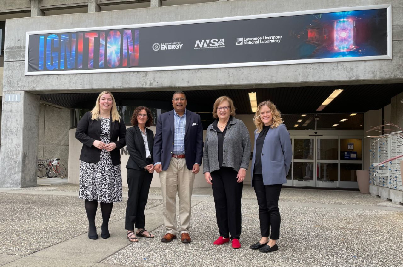 NNSA Senior Advisor Jordan Hibbs, Janis Parenti, Frank Rose, Pat Falcone, and  NNSA Communications Director Anna Newby