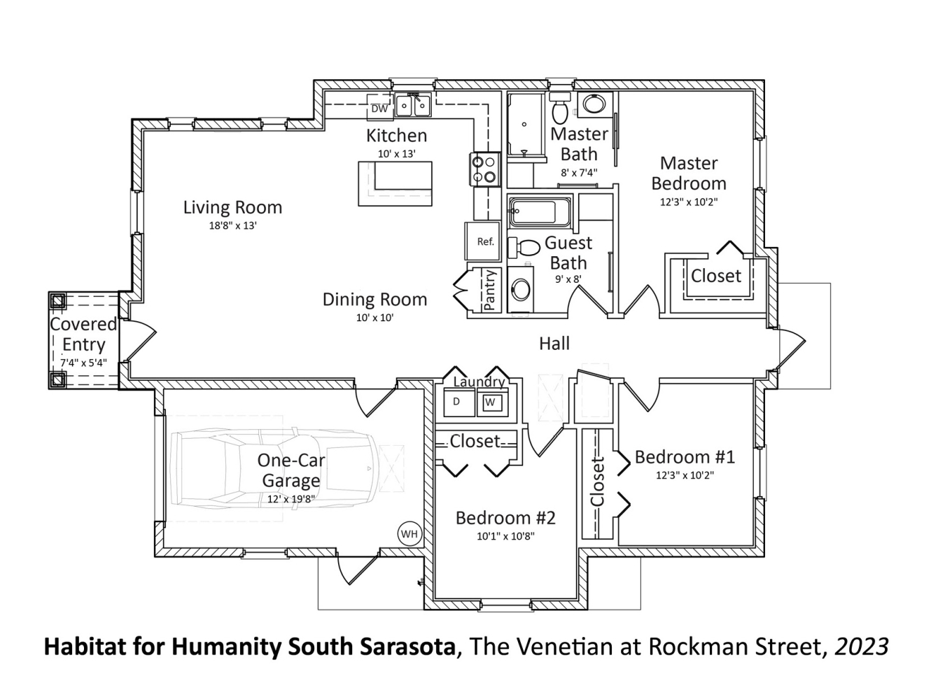 DOE Tour of Zero: The Venetian at Rockman Street by Habitat for Humanity South Sarasota County floorplans.