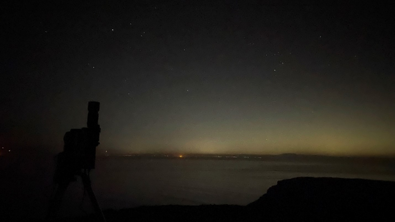 The light dome over Los Angeles, CA in December 2021, as seen from about 75 miles away.