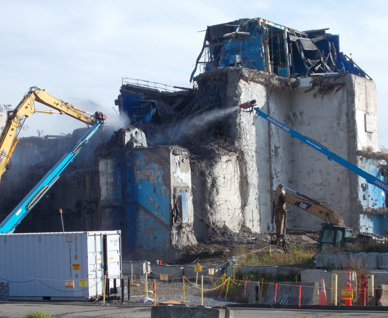 Old building being demolished 