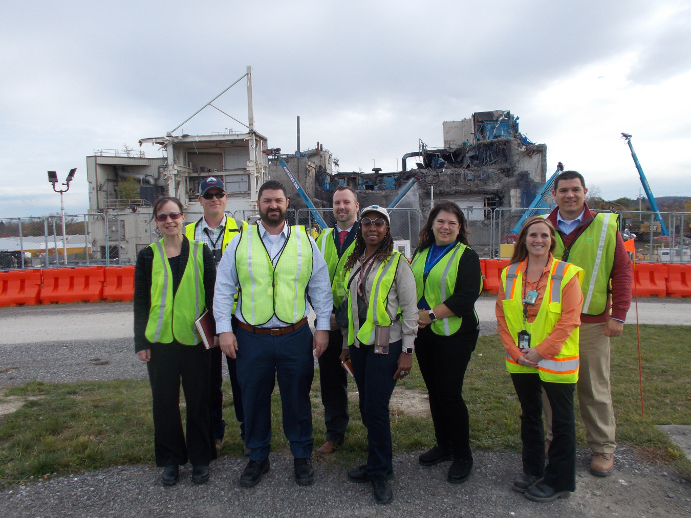 Group photo in front of the Main Plant Processing Building Project.