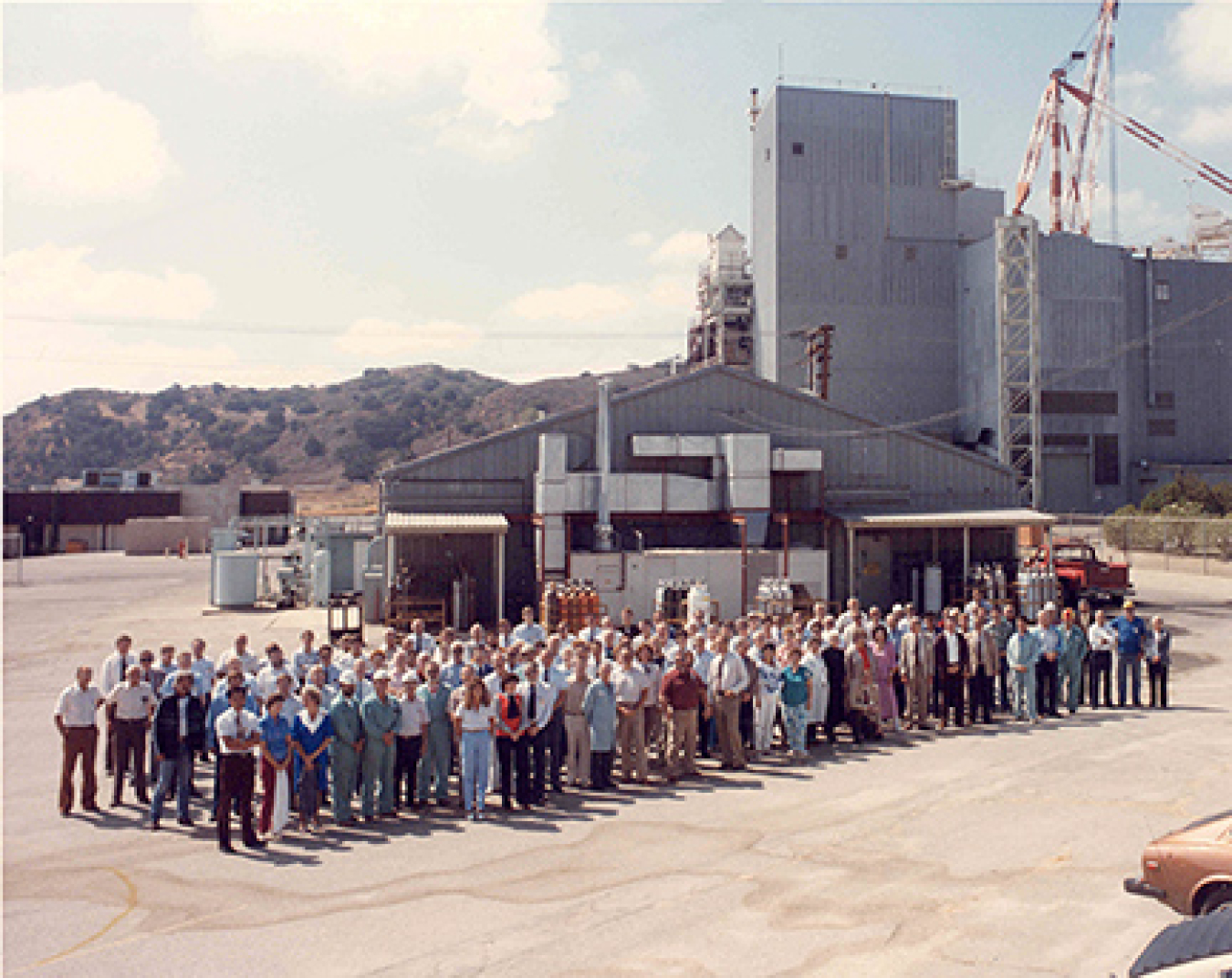 Experienced Staff - In 1974, approximately 1,800 people were involved with the engineering, development and testing of sodium components at SSFL. This photograph of ETEC staff was taken in 1986.