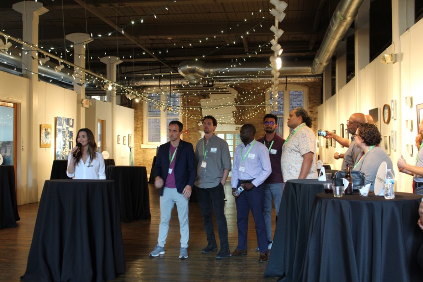 Participants at a SPARK Cleantech Accelerator Demo Day. 