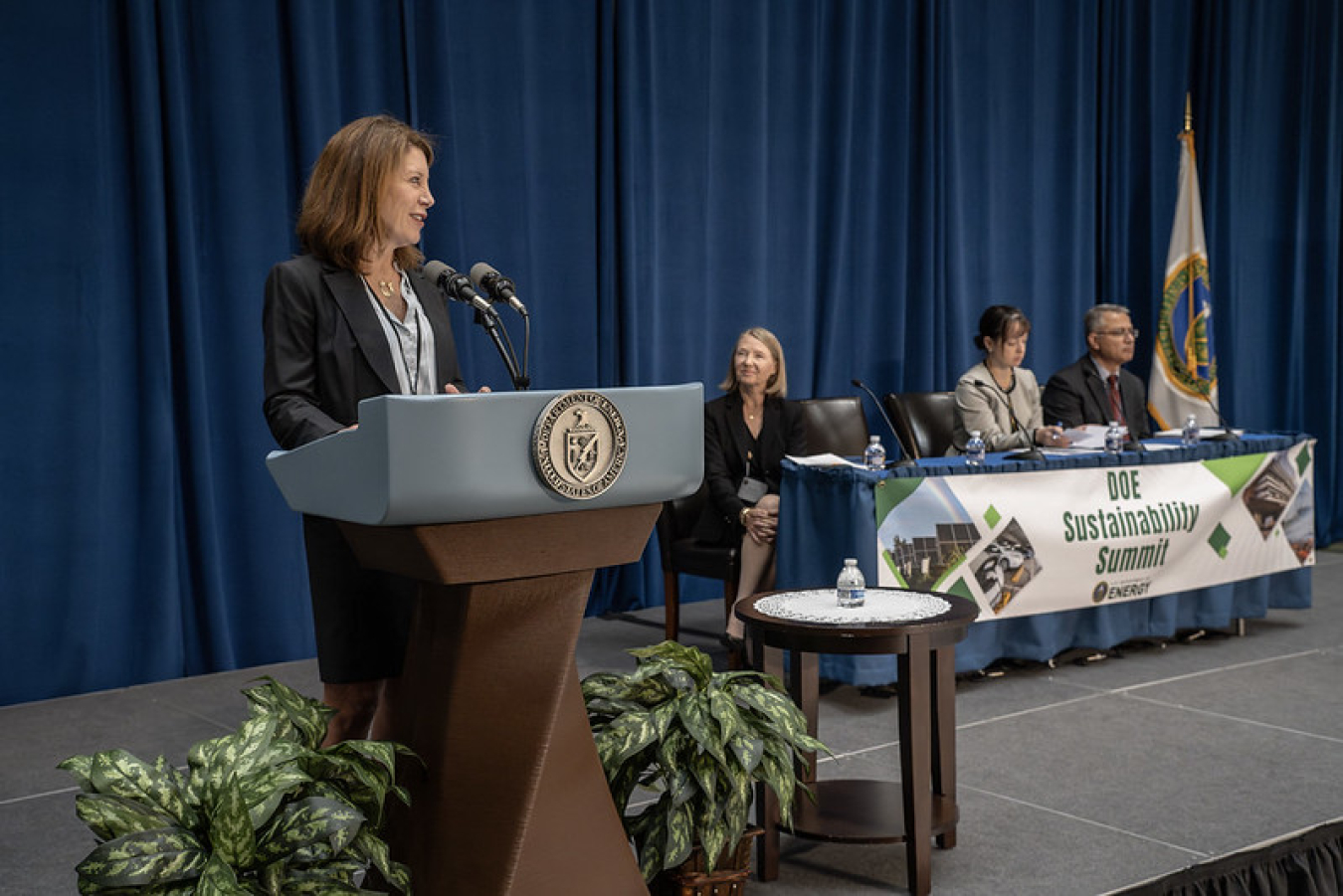 Speaker at a podium