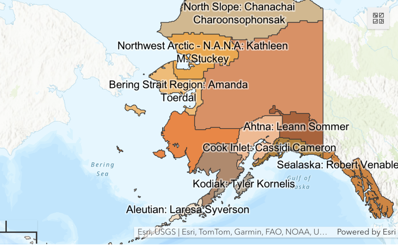 Map of the Regions of the Arctic Energy Ambassadors