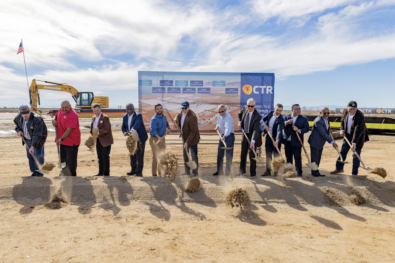 •	DOE’s Jeff Marootian joins the groundbreaking ceremony for CTR’s “Hell’s Kitchen” development by the Salton Sea.