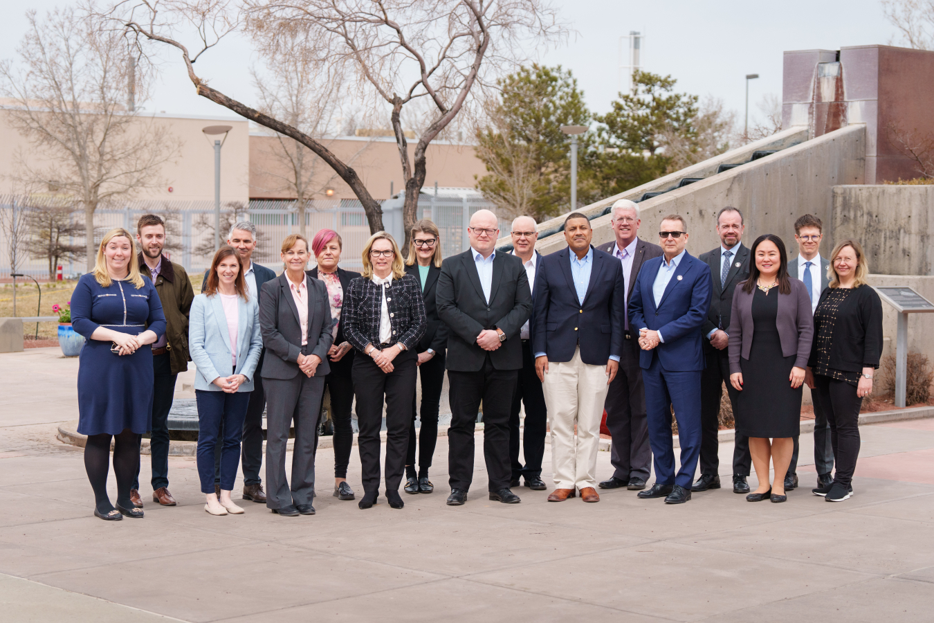 Frank Rose and Finland officials at Sandia National Laboratory