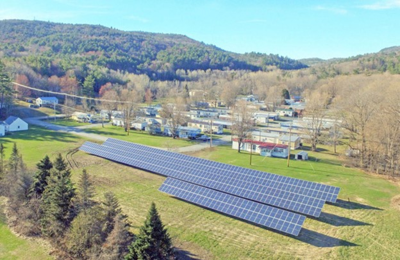 A community solar array in Michigan