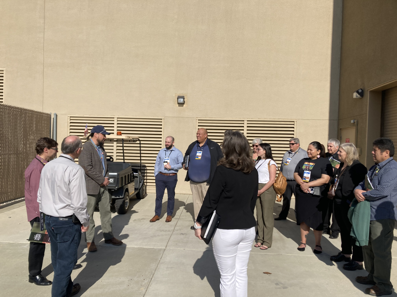 Pi-Ta Pitt, the General Manager for Pechanga Western Electric (Confederated Tribes of the Warm Springs of Oregon) led some of the conference attendees on a facilities tour.