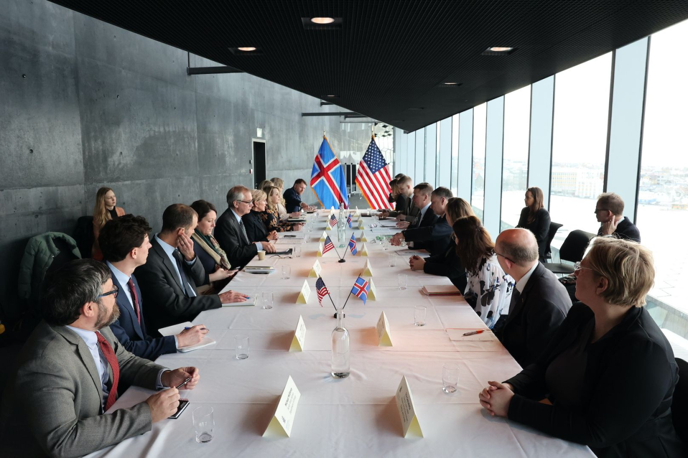 Secretary Granholm meeting with diplomats and energy leaders in Reykjavik, Iceland.