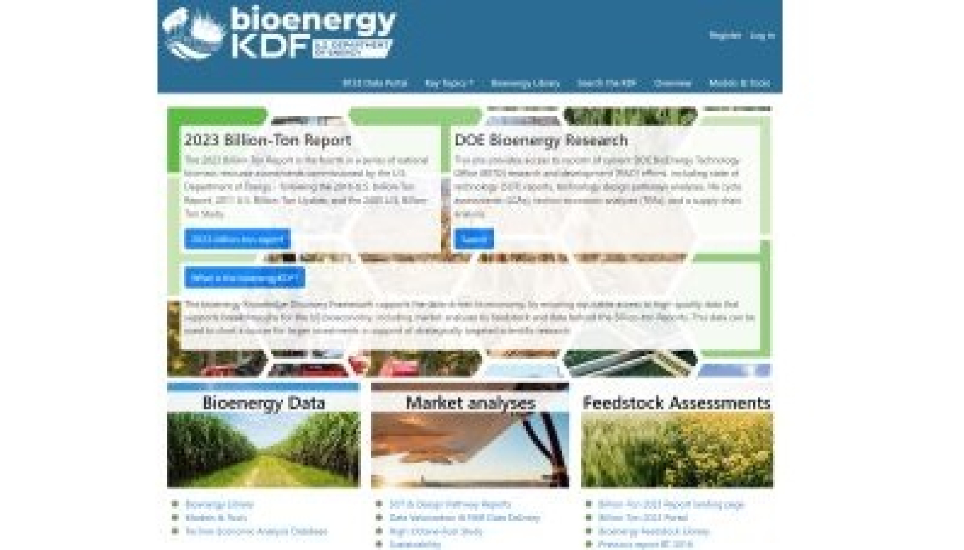 a screenshot of the bioenergy KDF home page