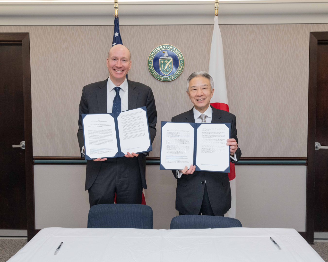 U.S. Deputy Secretary of Energy David M. Turk and the Japan Minister of Education, Sports, Science and Technology, Masahito Moryiama, met in Washington, D.C., on April 9, 2024 for a discussion on ways the nations can work together to advance fusion energy