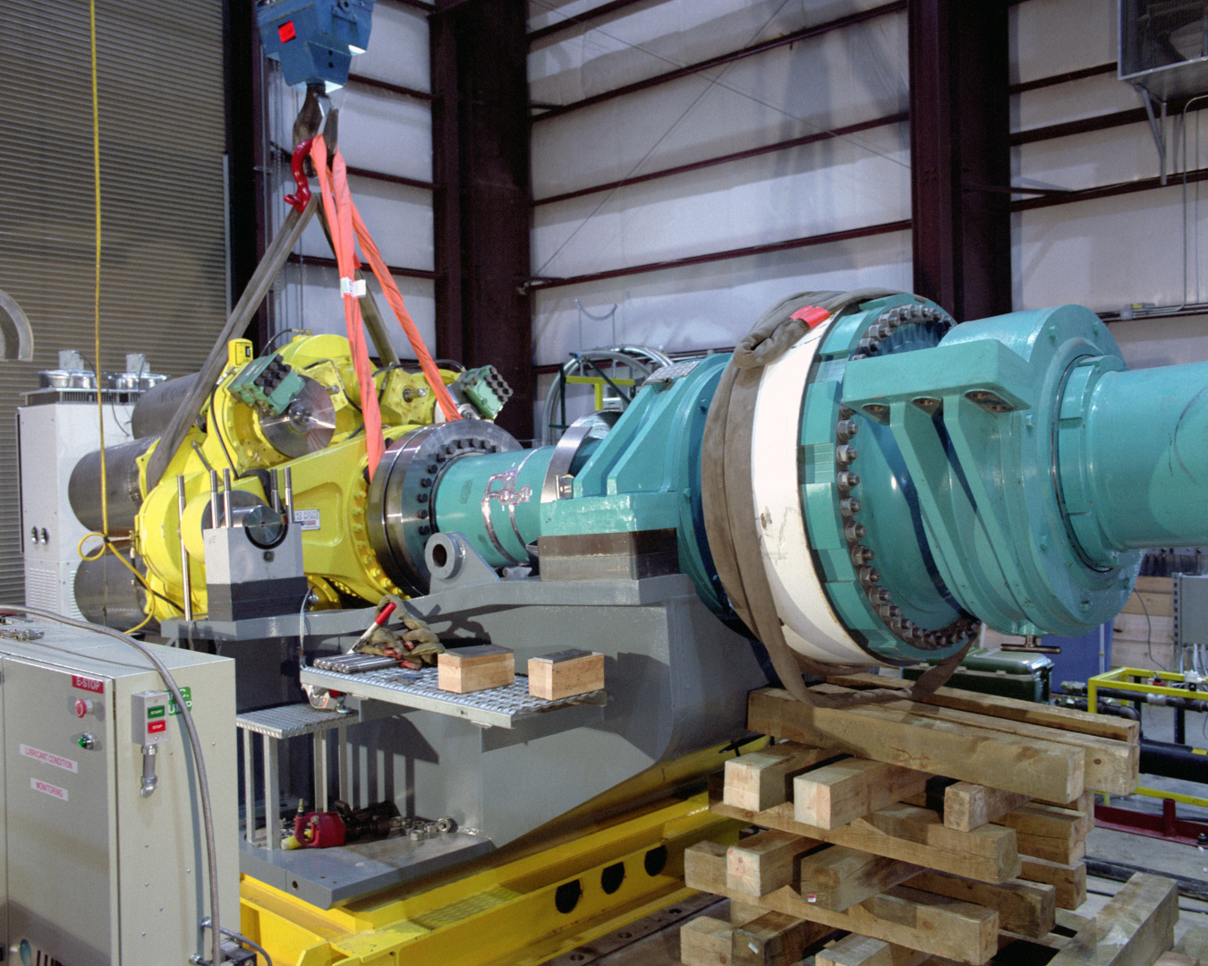 a wind turbine being tested at a commercial facility