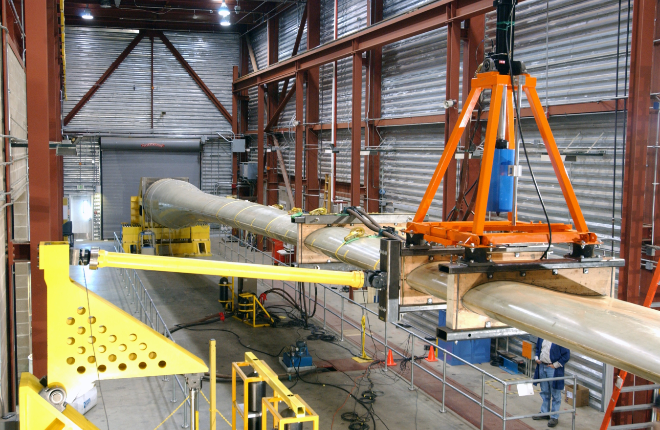 a wind turbine being tested at a commercial facility