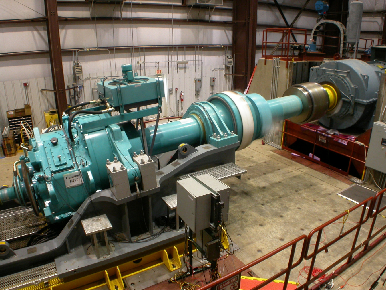 a wind turbine being tested at a commercial facility