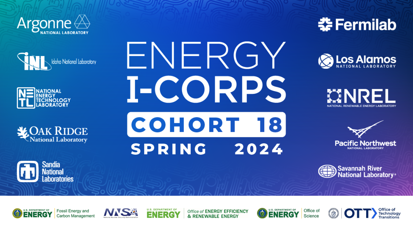 Energy I-Corps Cohort 18 sponsoring DOE program offices.