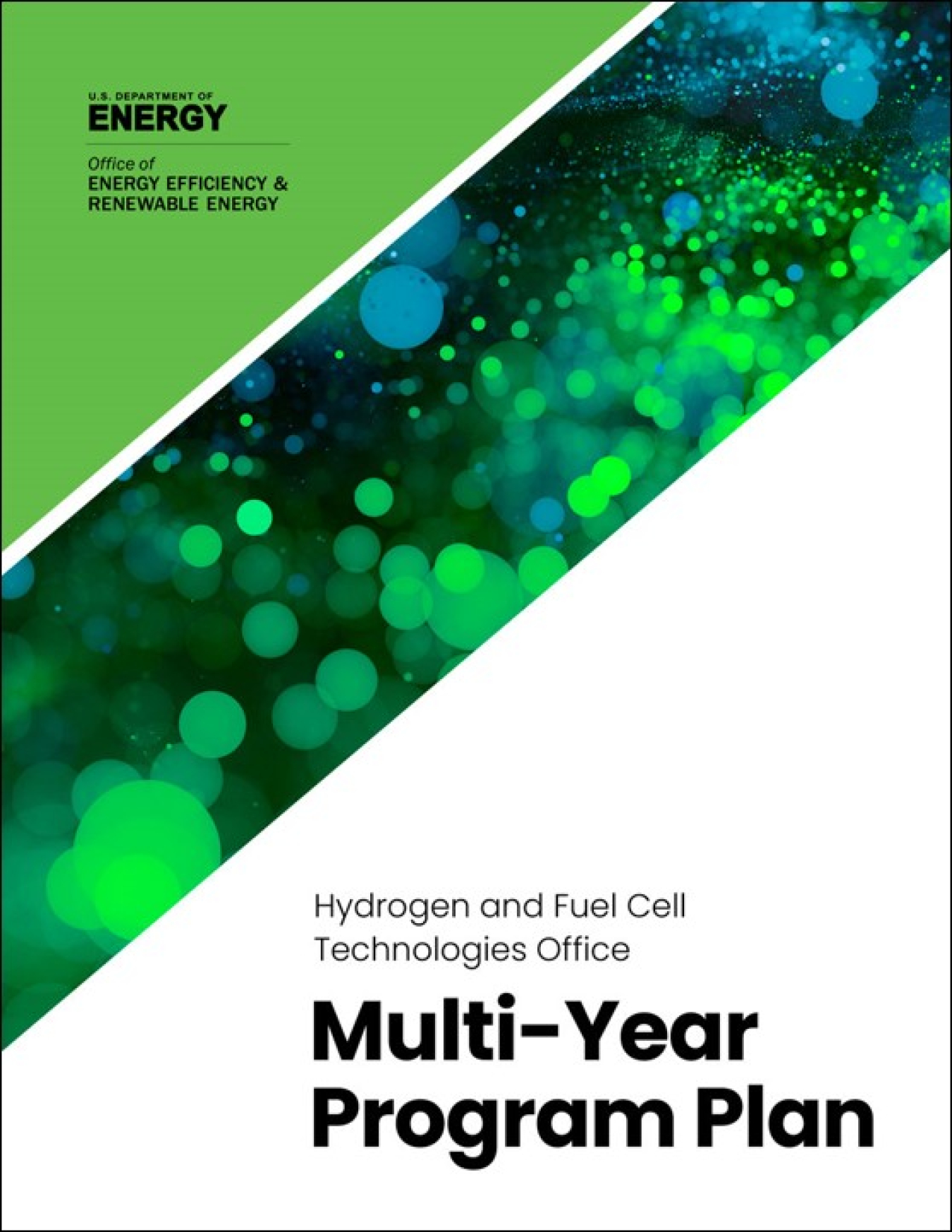 Front cover of the Hydrogen and Fuel Cell Technologies Office Multi-Year Program Plan