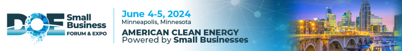 2024 DOE Small Business Forum & Expo Banner