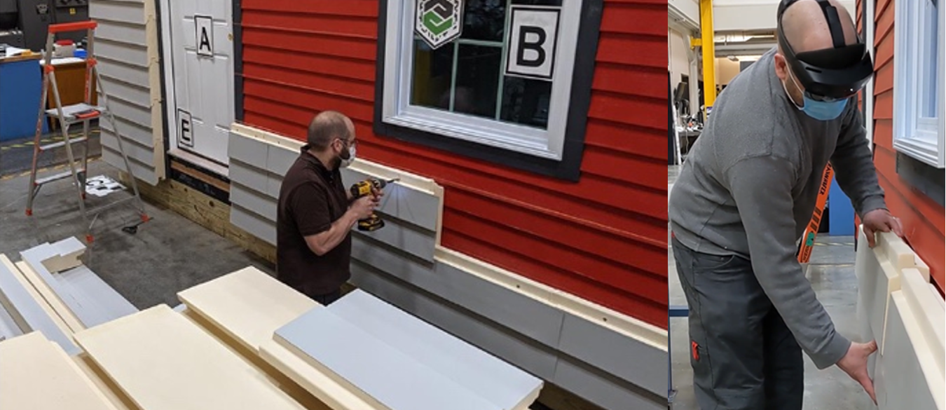 Fraunhofer USA’s insulated panel block retrofit system digitizes the wall retrofit process to affordably and rapidly install super-insulated façades. The panel blocks integrate cladding and insulation and are installed over existing cladding on wood-frame buildings.