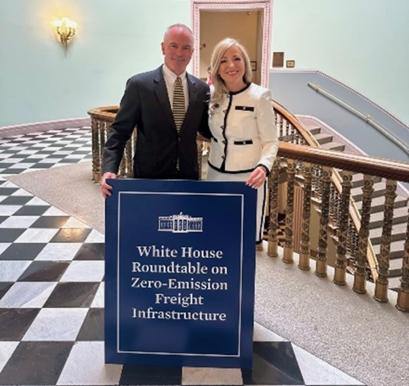 Alycia Gilde with Drew Kodjak, previous Director of Transportation Emissions, White House Climate Policy Office