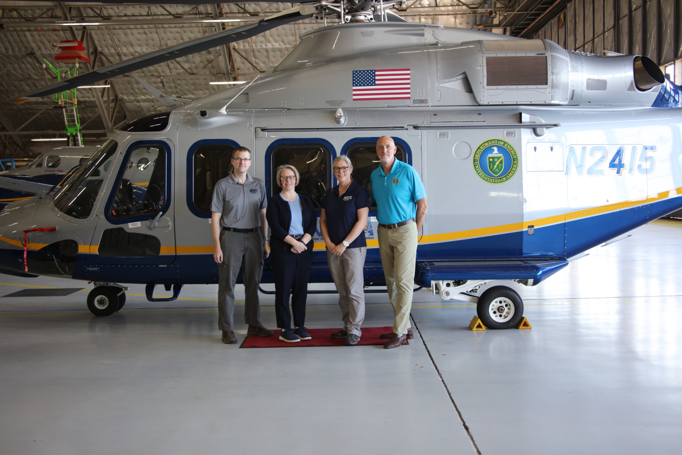 NNSA Office of Counterterrorism and Counterproliferation Leadership at Joint Base Andrews to inspect helicopters