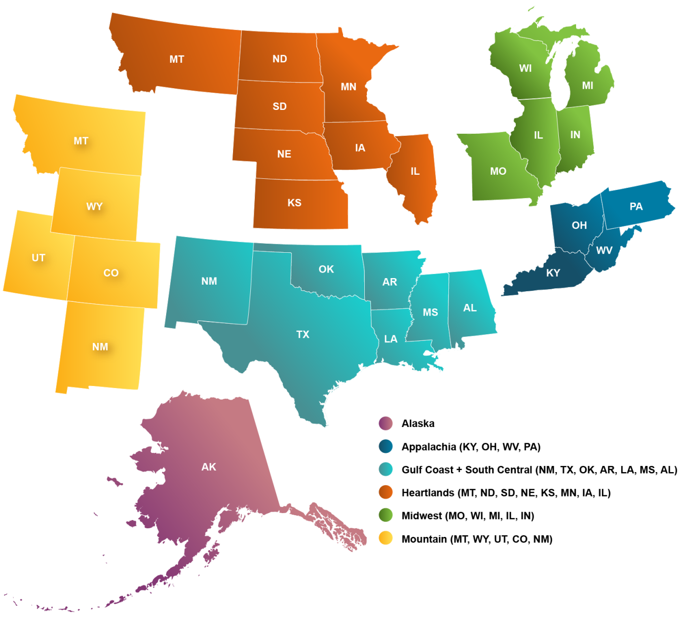 FECM Regional Report Map