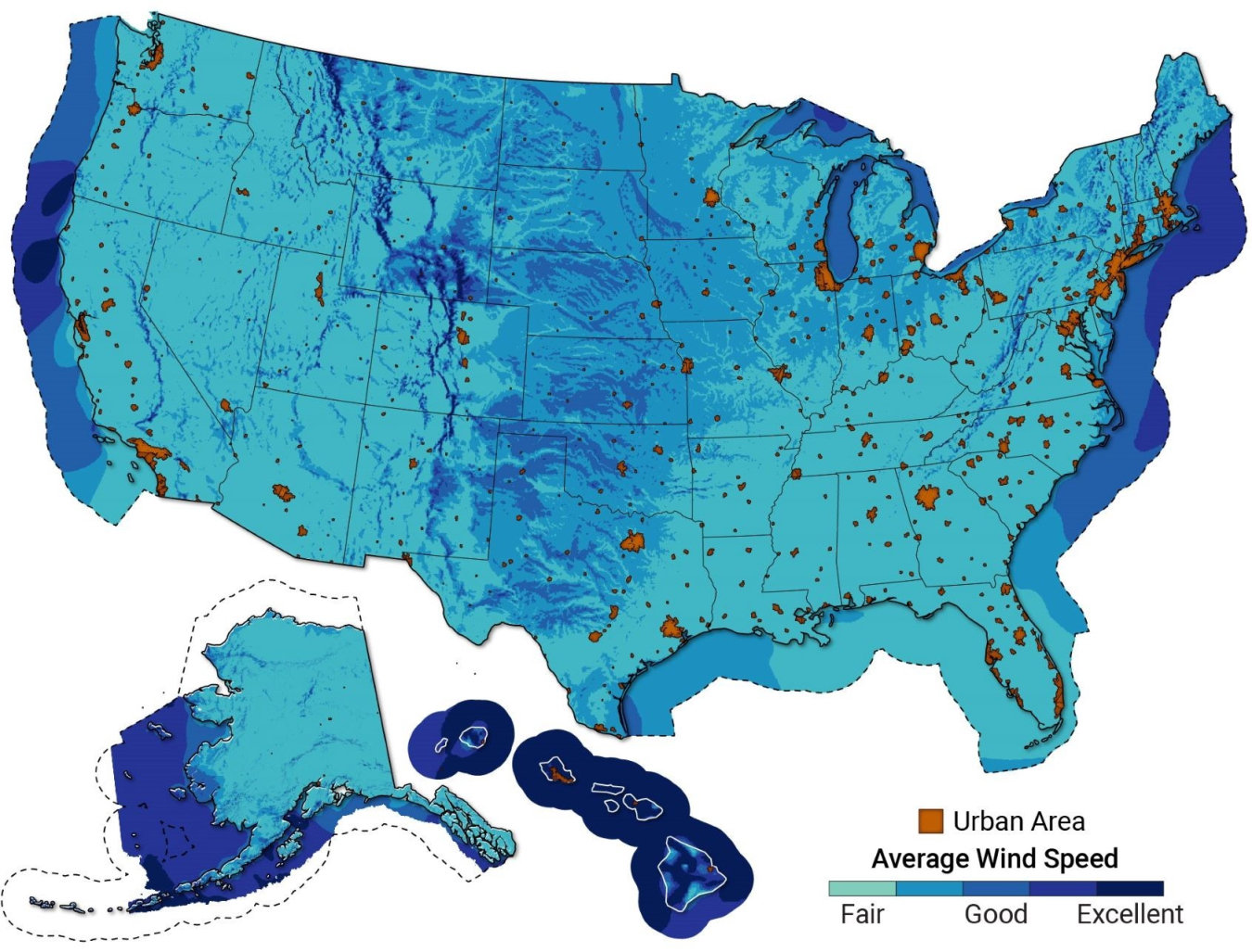 A resource map of offshore wind